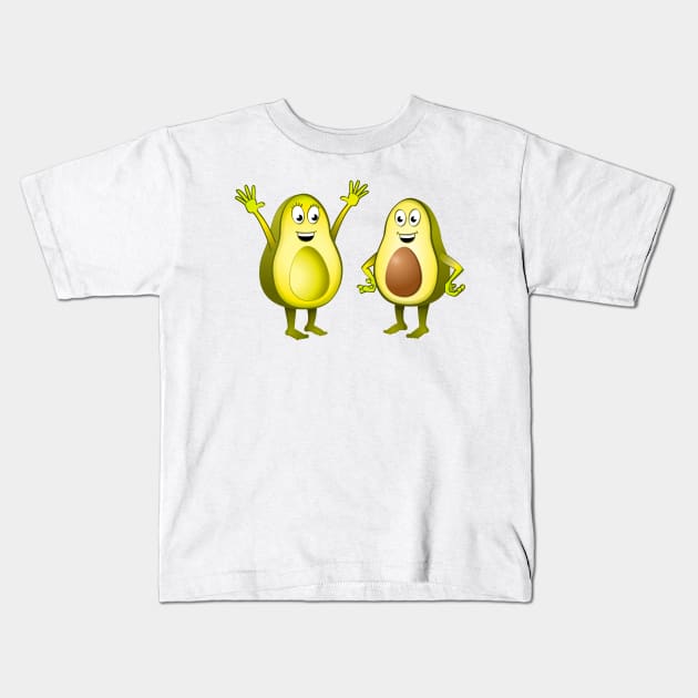 Two happy avocado’s Kids T-Shirt by Stefs-Red-Shop